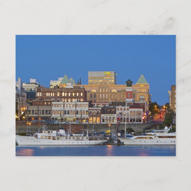 Den inre hamnen i Victoria British Columbia Vykort (Framsida)