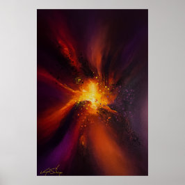 Den Inre Ugns Abstraktion Poster