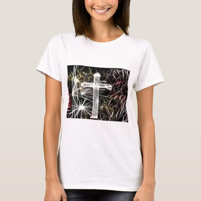 Den inspirationsinriktade välsignelsen Faith Hope  Tee Shirt (Framsida)