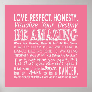 Den inspirera dansen citerar affischrosor poster