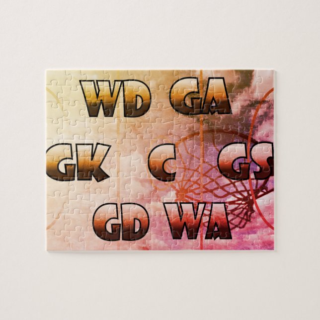 Den inspirera netballen placerar bilden pussel (Horisontell)