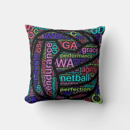 Den inspirera netballen placerar Themed design Kudde