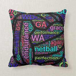 Den inspirera netballen placerar Themed design Kudde