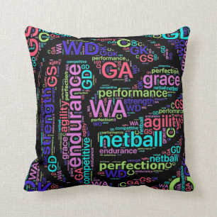 Den inspirera netballen placerar Themed design Kudde