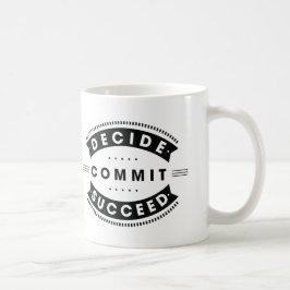Den inspirera ord avgör begår lyckas kaffemugg