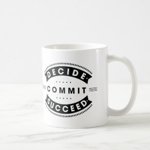 Den inspirera ord avgör begår lyckas kaffemugg