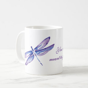 Den inspirera purpurfärgade sländan rånar uni kaffemugg