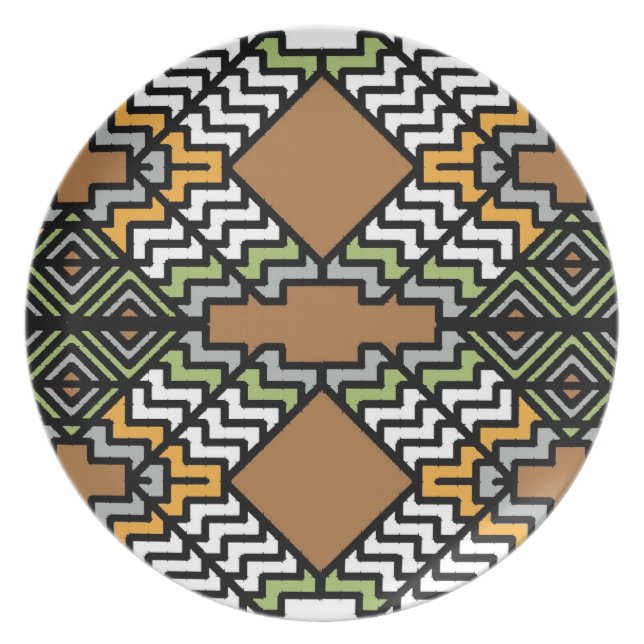 Den inspirerade art déco pläterar tallrik (Framsidan)