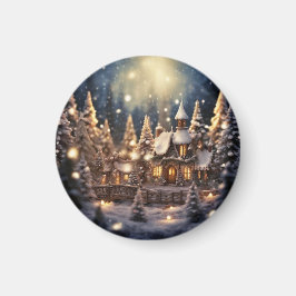 Den inspirerade julfesten Théed Fairy-Tale Castle Magnet