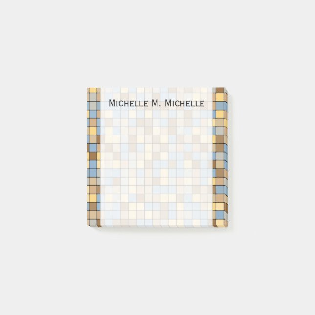 Den inspirerade vetefältskörden belägger med tegel post-it block (Framsida)