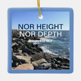 Den inspirerande bibeln Vågar om havsblått Julgransprydnad Keramik