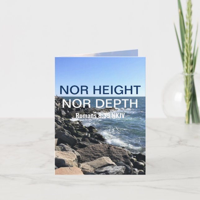 Den inspirerande bibeln Vågar om havsblått Kort (Framsida)