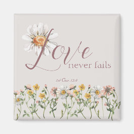 Den inspirerande bibelversen "Kärlek Misslyckas al Magnet