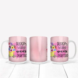 Den inspirerande Blommigten "Bloom där du är plane Kaffemugg