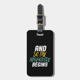 Den inspirerande citatet så att Äventyr börjar Bagagebricka