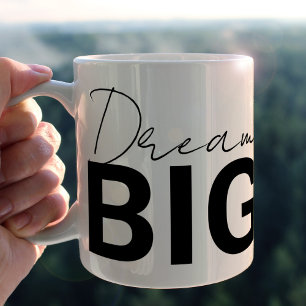 Den inspirerande drömmen, stor typografi kaffemugg