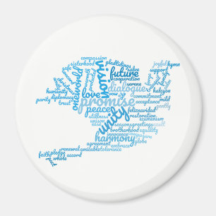 Den inspirerande Eleganten Dove of Peace Märkre Cl Magnet