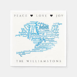 Den inspirerande Eleganten Dove of Peace Märkre Cl Pappersservett