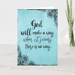 Den inspirerande Faith Quote Gud kommer att göra n Anteckningskort