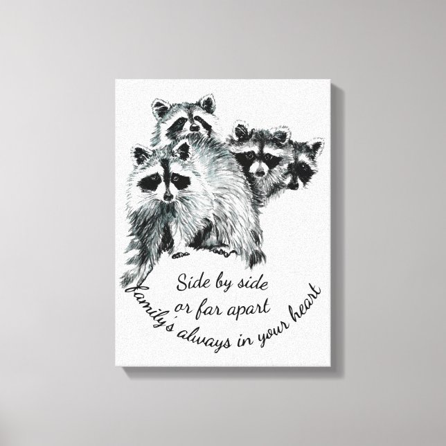 Den inspirerande familjen alltid i din hjärtefråga canvastryck (Framsida)