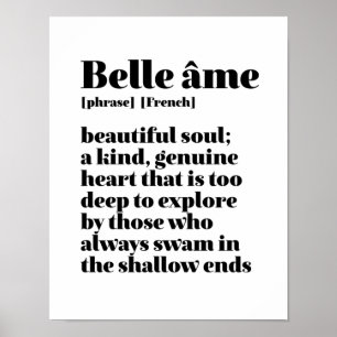 Den inspirerande Fransken Ord Benice Soul Belle Am Poster