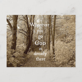 Den inspirerande guden är redan där den kristna ci vykort