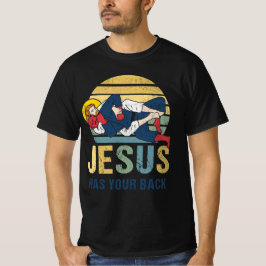 Den inspirerande Jesus har din baksida, Jitsu Retr T Shirt