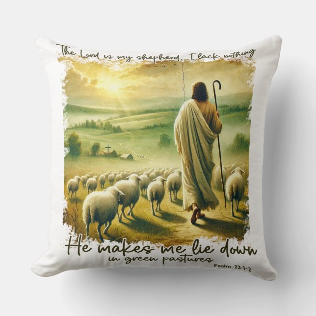 Den inspirerande kristna lord är min Shepherd Kudde (Framsida)