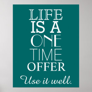 Den inspirerande Life-offerten Poster - anpassa