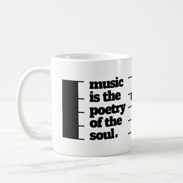 Den inspirerande musiken är Souls poetry Kaffemugg (Vänster)