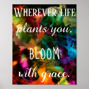 Den inspirerande och motiverade Abstrakten Poster