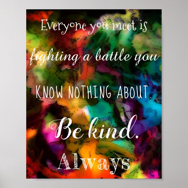Den inspirerande och motiverade Abstrakten Poster (Framsidan)