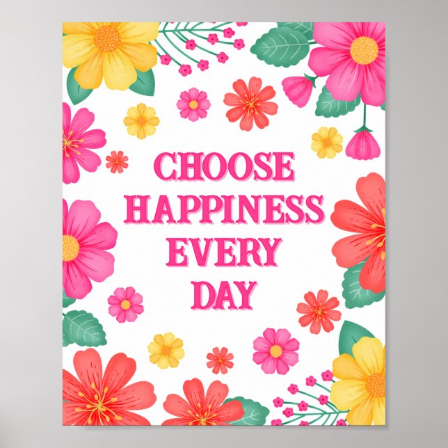 Den inspirerande offerten Skapar din egen Blommigt Poster (Framsidan)