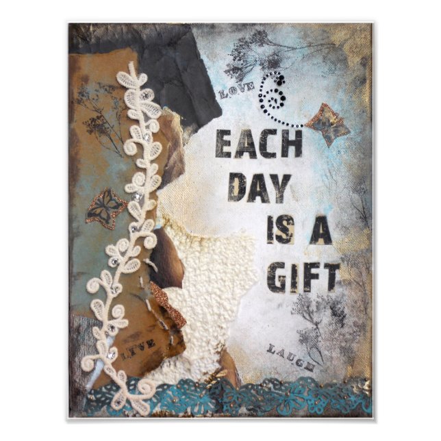 Den inspirerande Ord-citatet varje dag är en gåva Fototryck (Framsidan)
