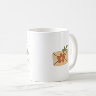 Den inspirerande personliga utformningen av ord. kaffemugg