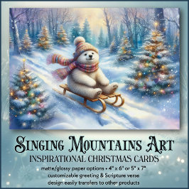 Den inspirerande Polarna Bear Sled Christian Jul Helgkort