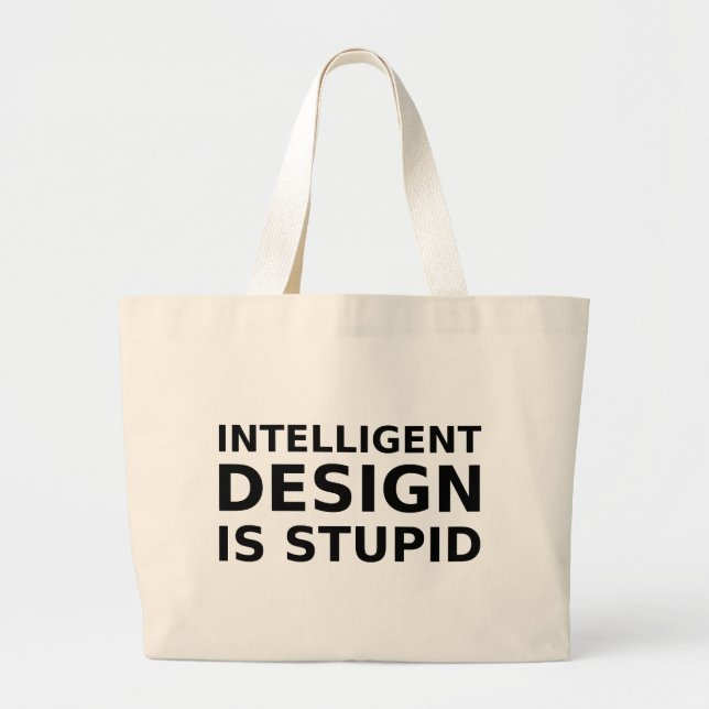 Den intelligent designen är dum jumbo tygkasse (Framsidan)