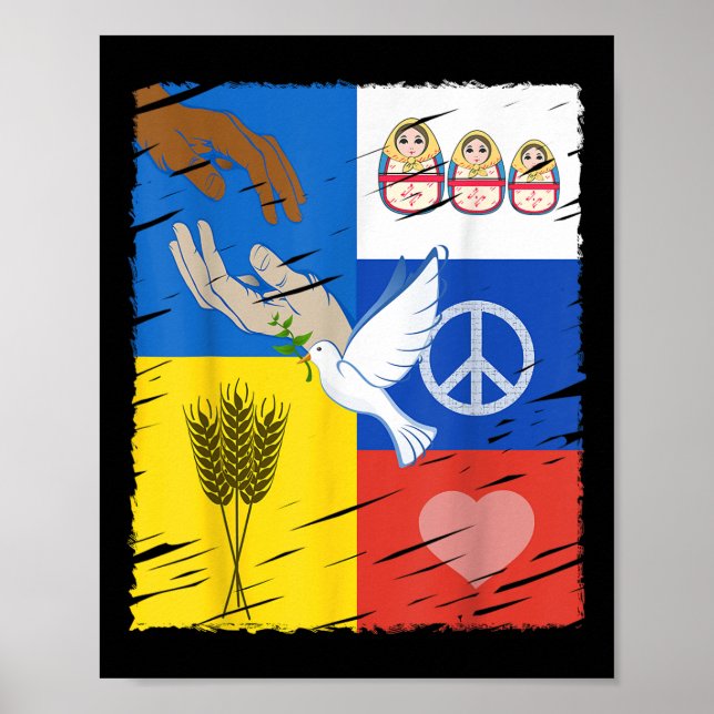 Den interkulturella Vänskapen mellan fredsduvan i  Poster (Framsidan)