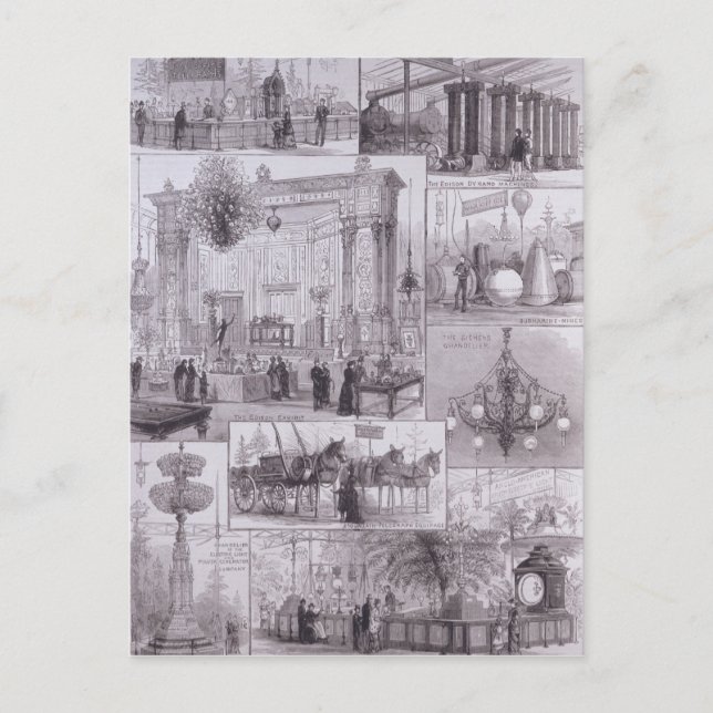 Den internationella elektriska utställningen vykort (Framsida)