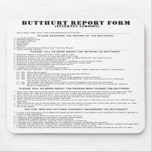 Den internetButthurt rapporten bildar Mousepad Musmatta