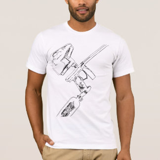 Den inverterade kortkortet skissar t-shirt