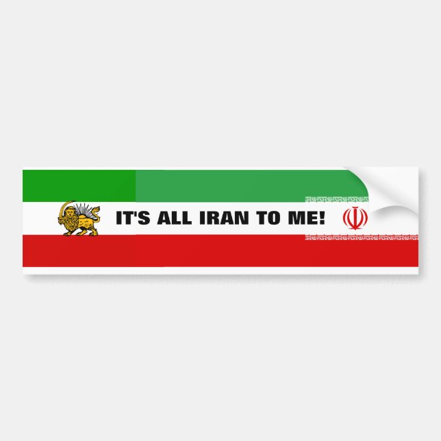 Den Iran flagga " är det all Iran till mig ", Bildekal (Framsidan)