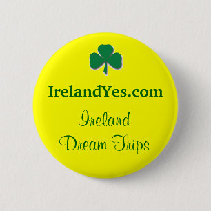 Den IrelandYes shamrocken knäppas Knapp