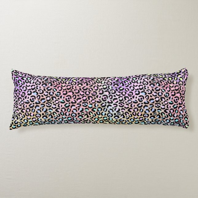 Den iridiserande leopardserien Design 6 Kroppskudde (Framsidan)
