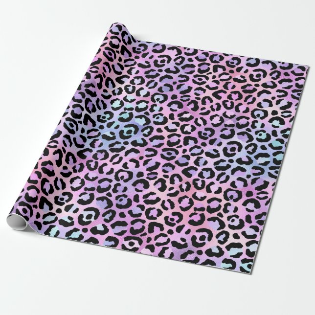 Den iriserande leopardserien Design 4 Presentpapper (Utrullad)