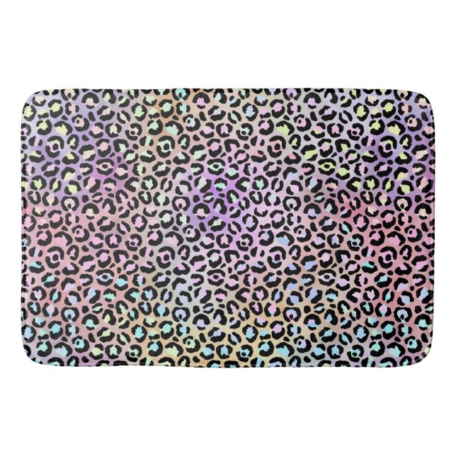 Den iriserande leopardserien Design 6 Badrumsmatta (Framsidan)