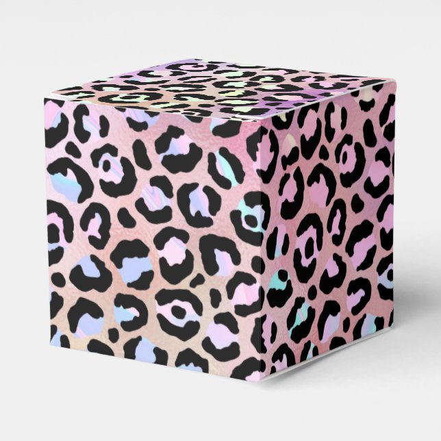 Den iriserande leopardserien Design 6 Presentaskar (Framsidan Sidan)