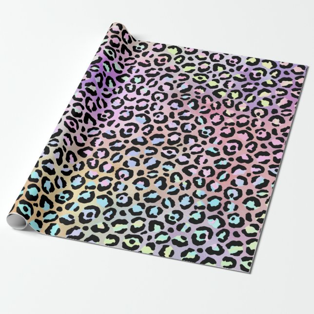 Den iriserande leopardserien Design 6 Presentpapper (Utrullad)