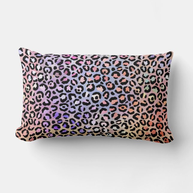 Den iriserande leopardserien Design 7 Lumbarkudde (Framsida)