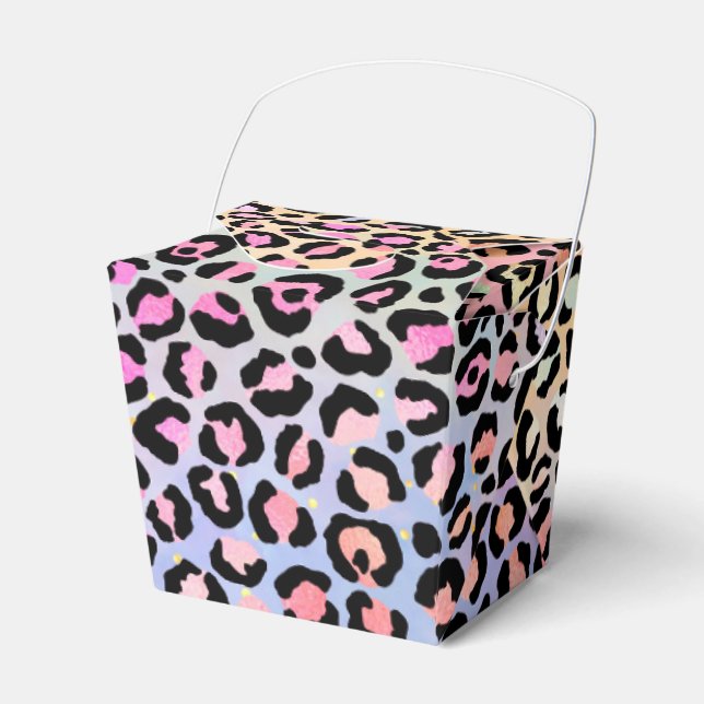 Den iriserande leopardserien Design 7 Presentaskar (Framsidan Sidan)